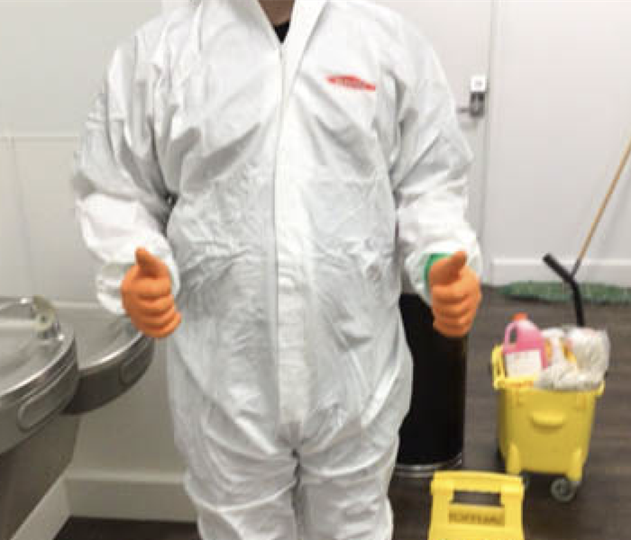 SERVPRO technician wear PPE gear